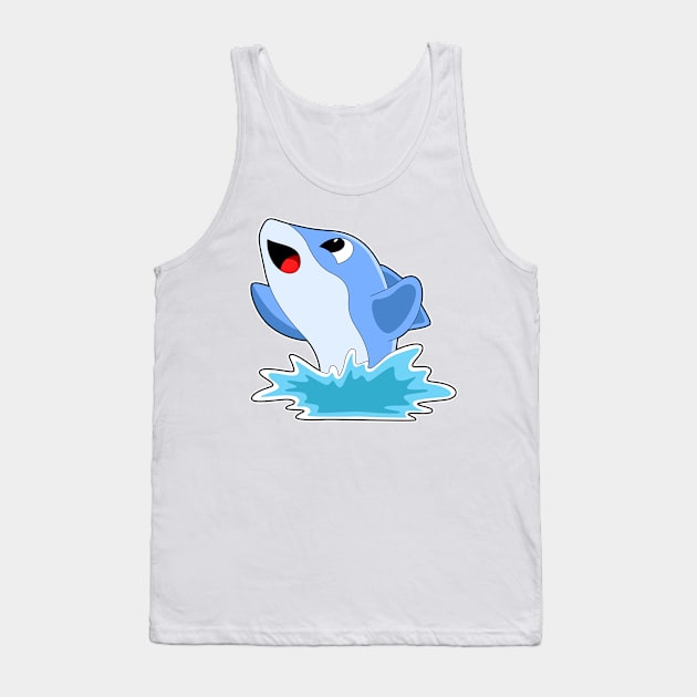 Dolphin in Water Tank Top by Markus Schnabel